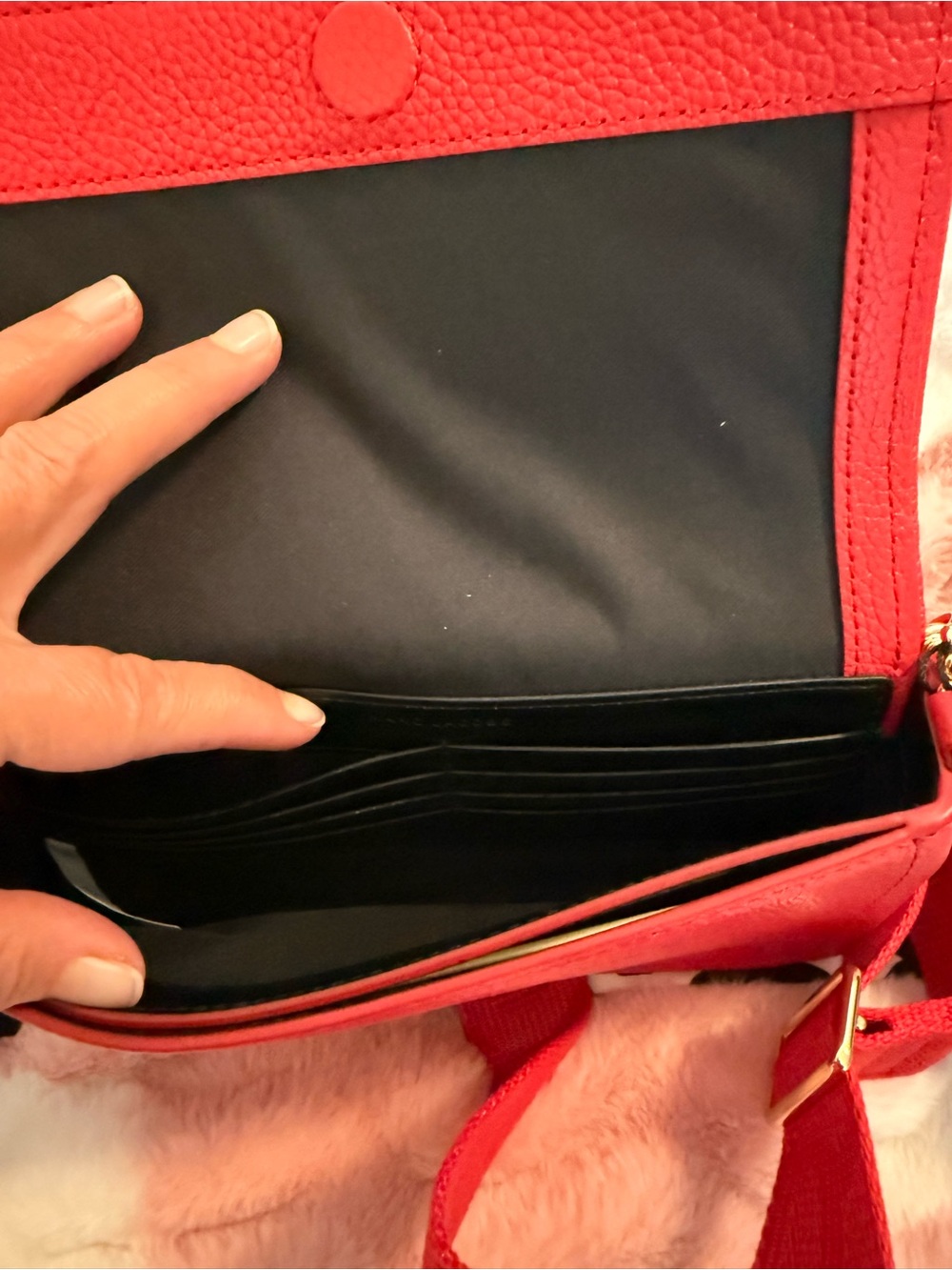 Marc Jacobs Mini Bag in bright red with adjustable strap - Picture 5 of 8
